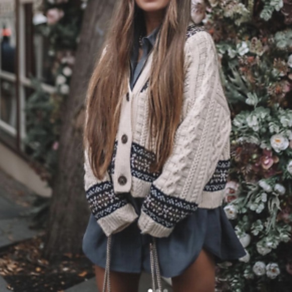 Zara Oversized Jacquard Cardigan - Picture 3 of 11